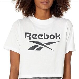 Women’s White  Reebok Crop Top ✨ Medium